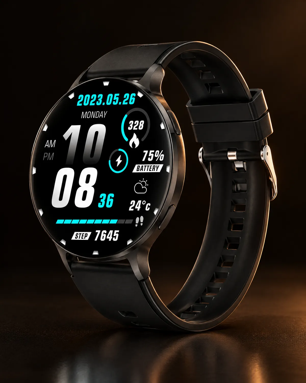 Smartwatch KM100, Preto