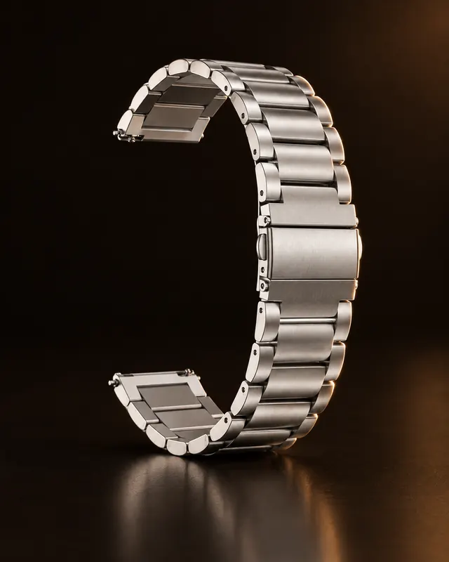 Pulseira de Aço Inoxidável 22 mm, Prata